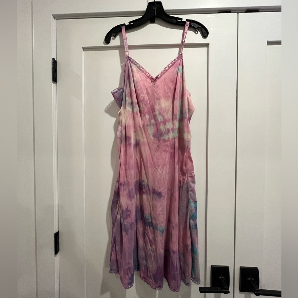 Vintage hand dyed slip dress